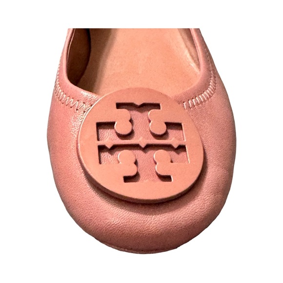 Tory Burch Minnie Travel Ballet Flats in Pink Magnolia - Picture 3 of 9